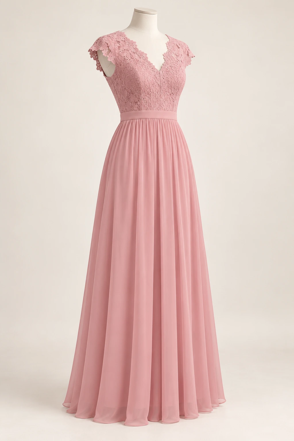 Détails de la coupe et du tissu d’une robe de cérémonie