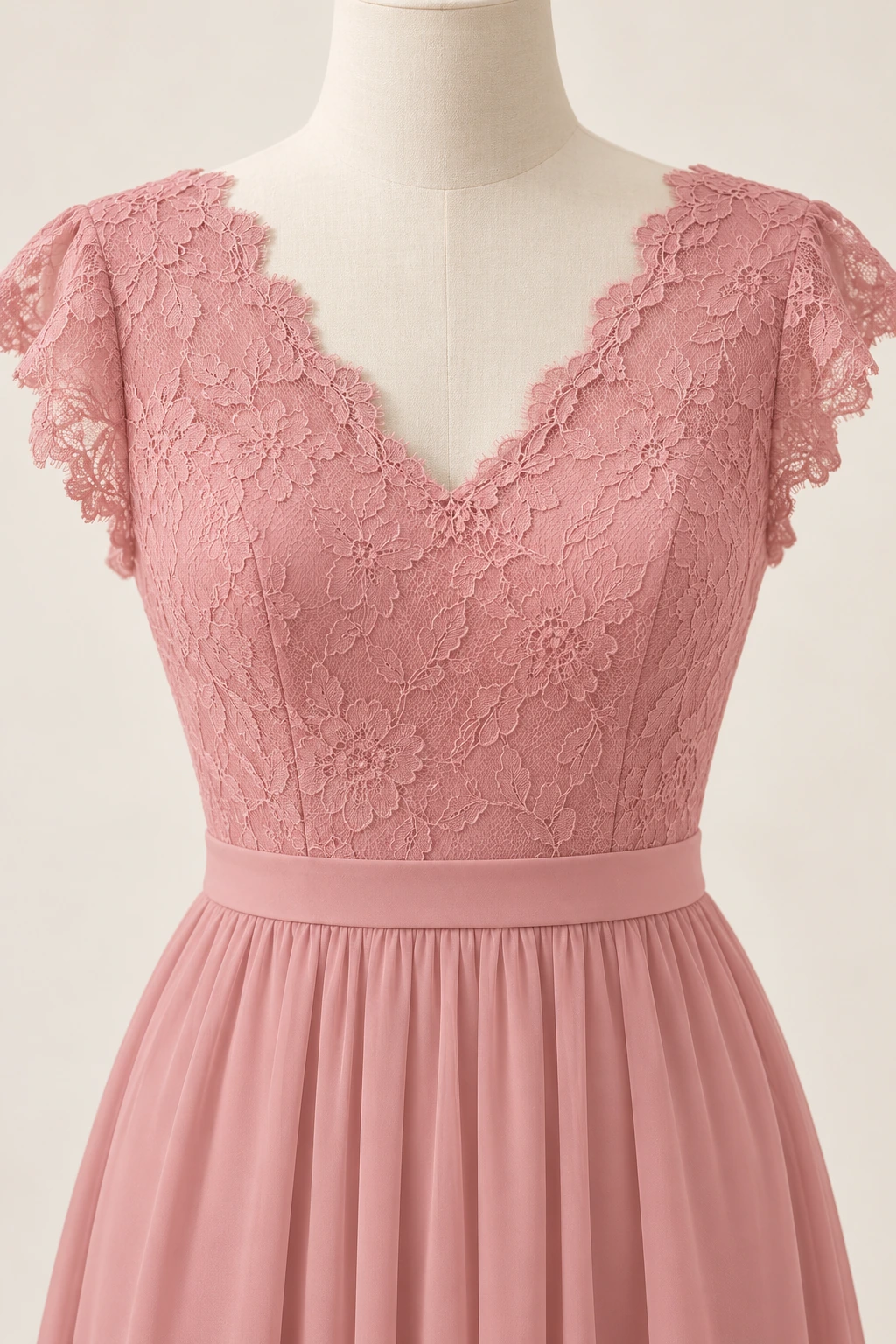 Détail de la dentelle de Rosalie